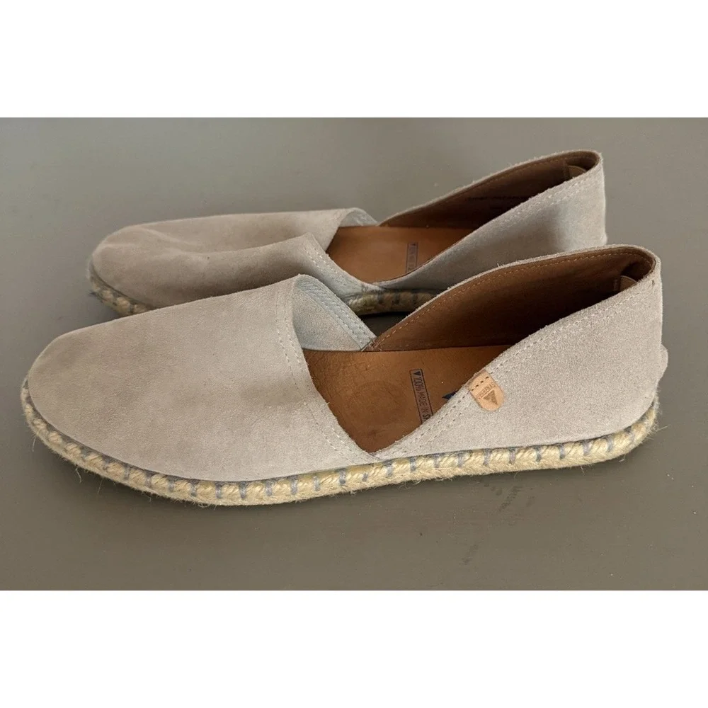 Verbenas Carmen Gray Suede Espadrilles Slip-On Shoes‎ Women's Size 9 EU 40